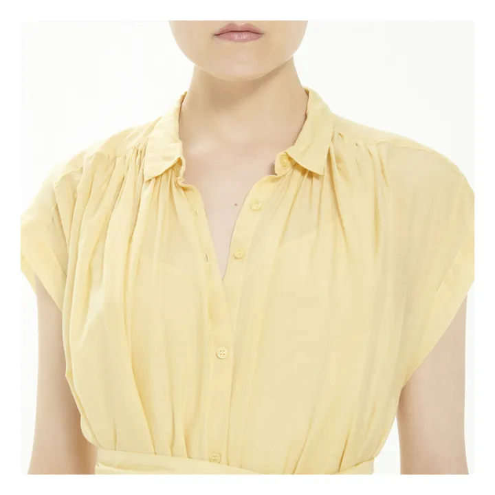 Kleid Richard Baumwolle und Seide | Blasses Gelb- Produktbild Nr. 3