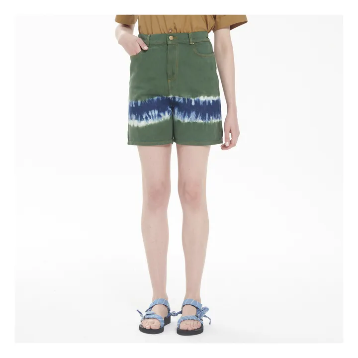 Jim Tie-dye Denim Shorts | Khaki- Product image n°2