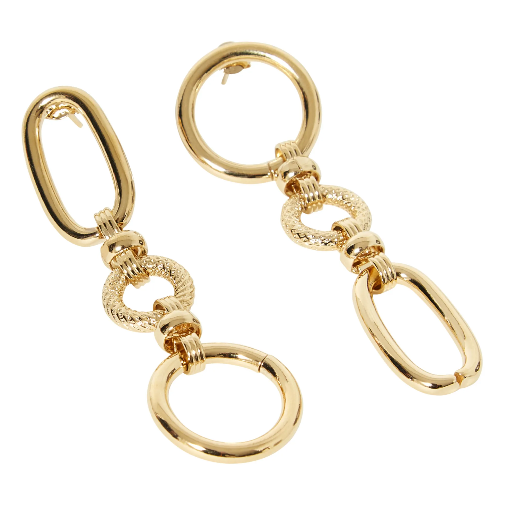 LOUISE DAMAS ルイーズダマス CHARLOTTE ASYMMETRIC PIERCE Louise Damas - Charlotte Asymmetrical Earrings - Gold
