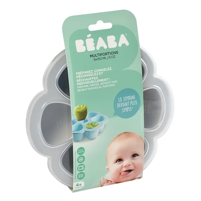Molde multiporción de silicona - 6x150 ml | Gris Claro