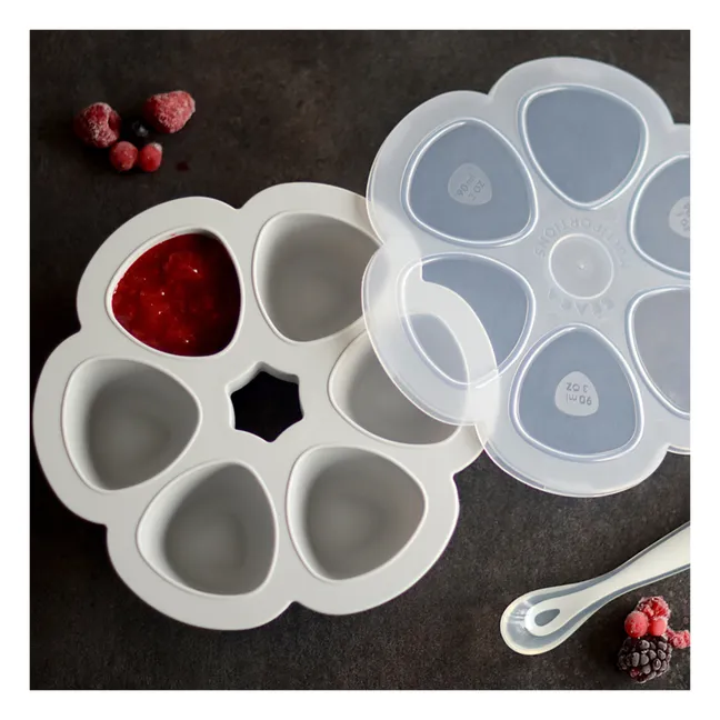 Stampo multi-porzioni in silicone - 6x90 ml | Grigio chiaro