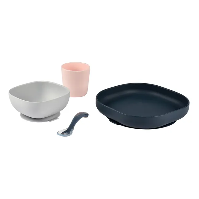 Silicone Tableware Set - 4 Pieces | Midnight blue