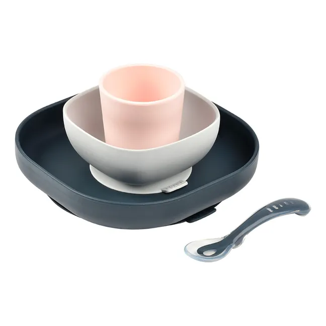 Silicone Tableware Set - 4 Pieces | Midnight blue