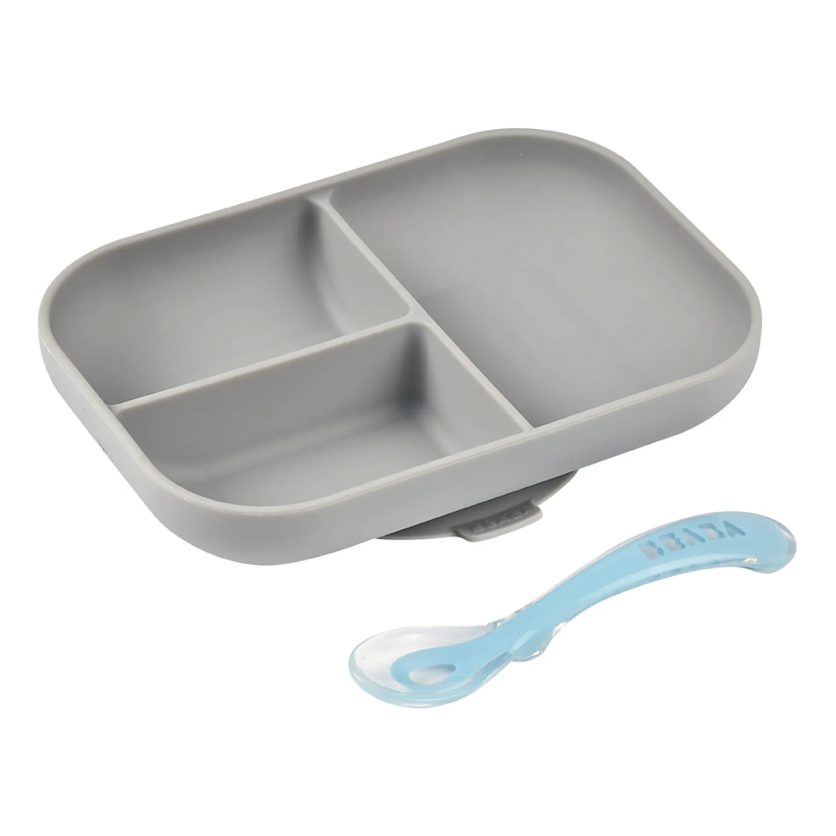 Béaba Light Grey Silicone Meal Set