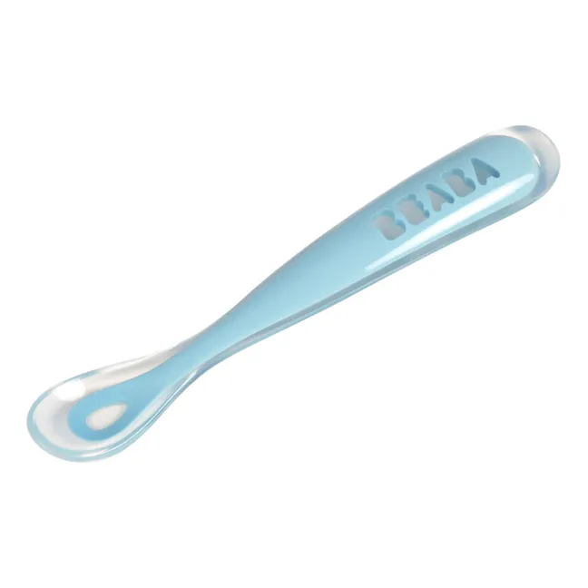 Cuchara 1ª edad soft de silicona | Azul Cielo