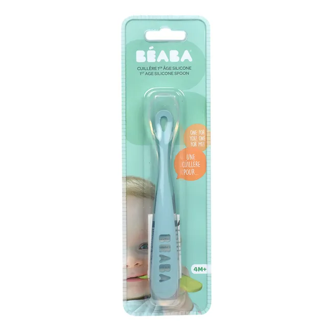 Cuchara 1ª edad soft de silicona | Azul Cielo