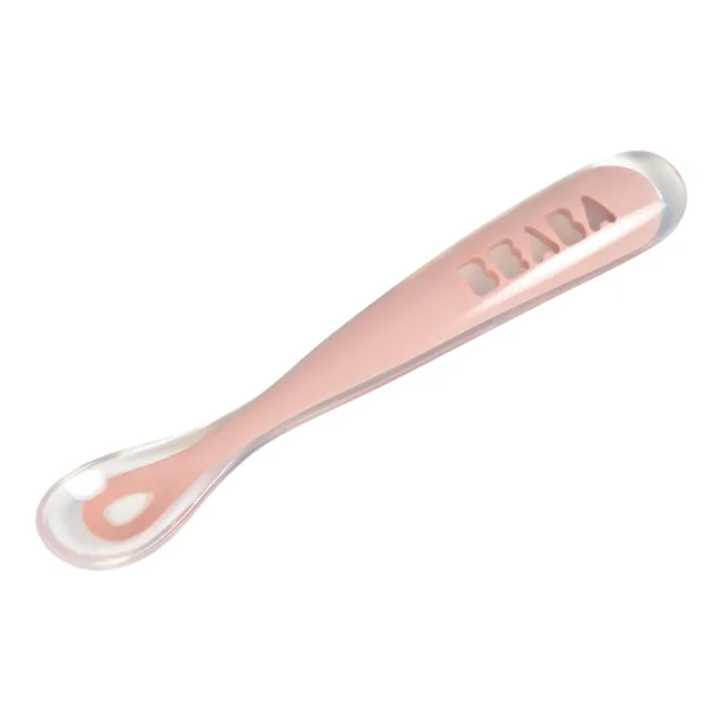 Soft Silicone Baby Spoon  | Pale pink