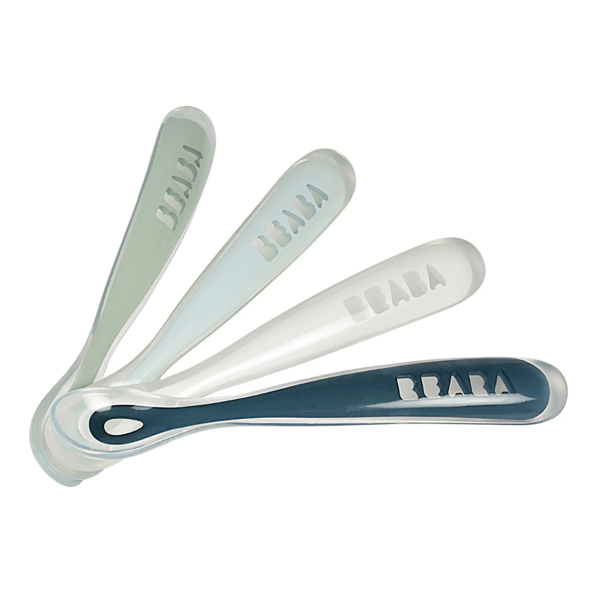 Béaba - Cuillère 1er âge soft en silicone - Lot de 4 (Béaba) - Image 1