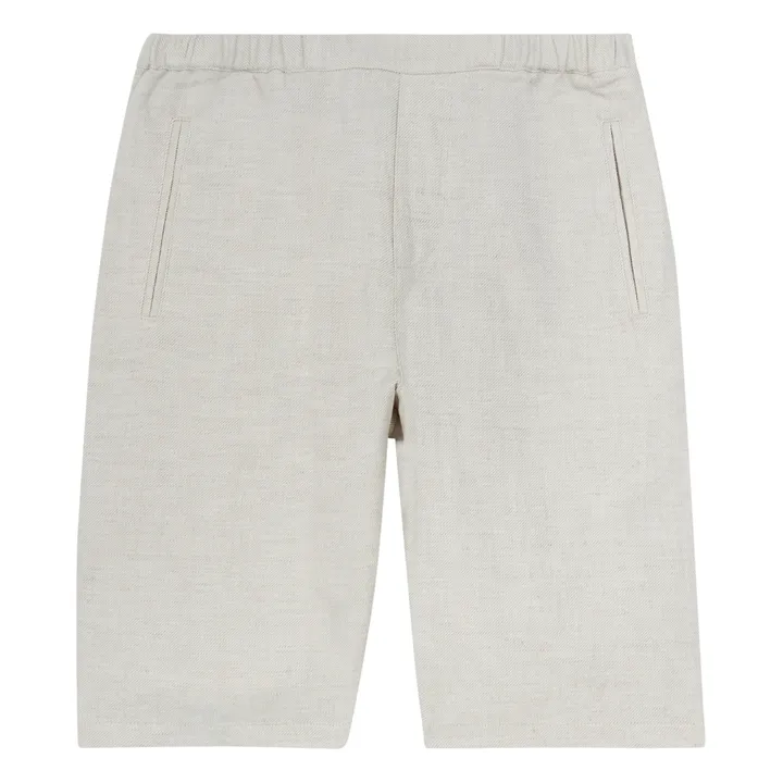 Shorts in lino | Beige- Immagine del prodotto n°0