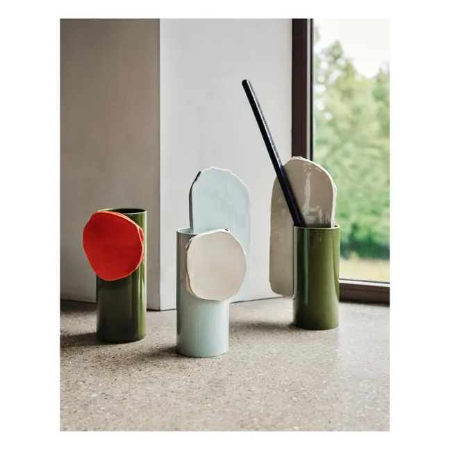 Jarrón Découpage Hojas - Ronan & Erwan Bouroullec | Azul Glaciar