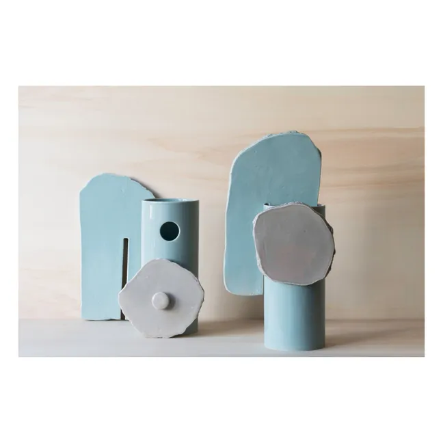 Jarrón Découpage Hojas - Ronan & Erwan Bouroullec | Azul Glaciar