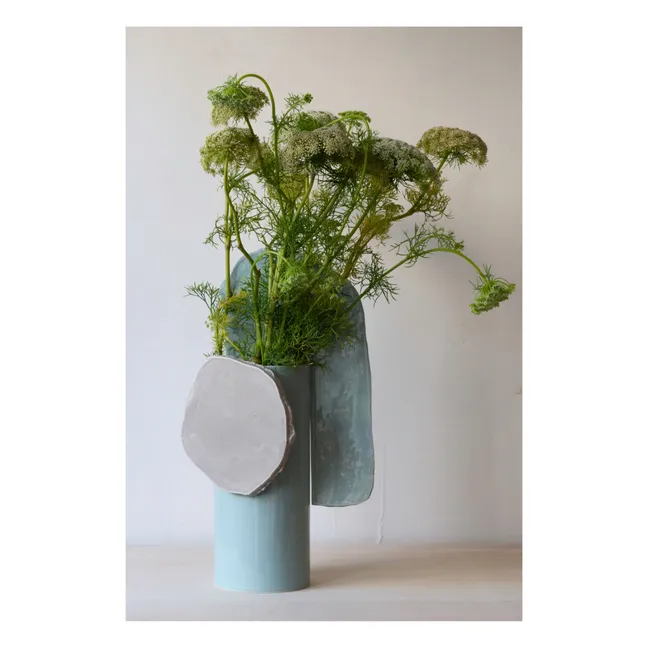 Jarrón Découpage Hojas - Ronan & Erwan Bouroullec | Azul Glaciar