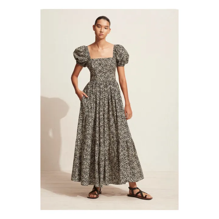 Tiered Peasant Dress  | Yellow- Product image n°1