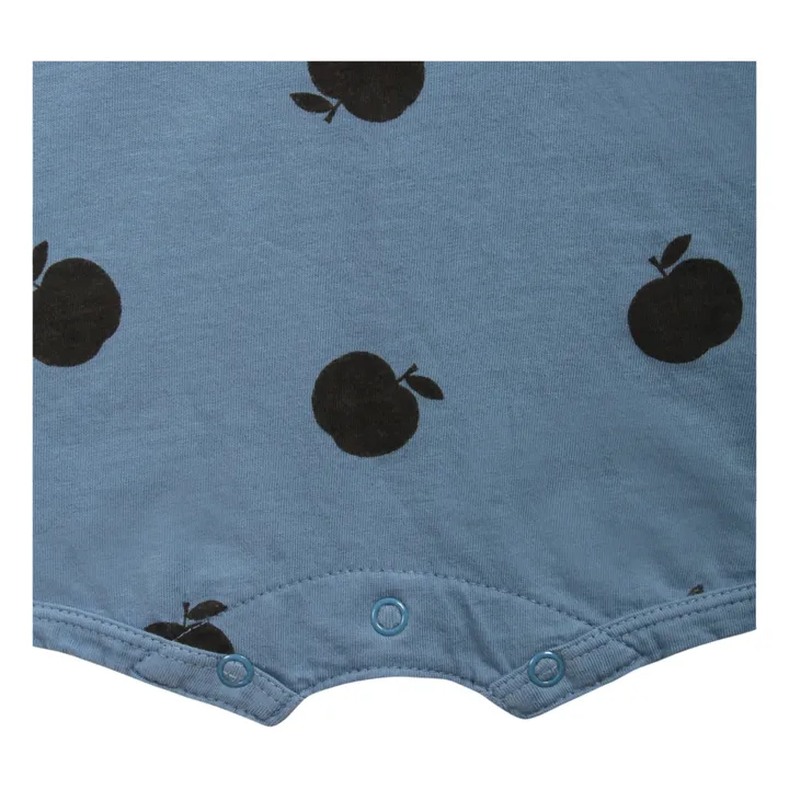 Organic Cotton Apple Playsuit - Iconic Collection  | Blue- Product image n°2