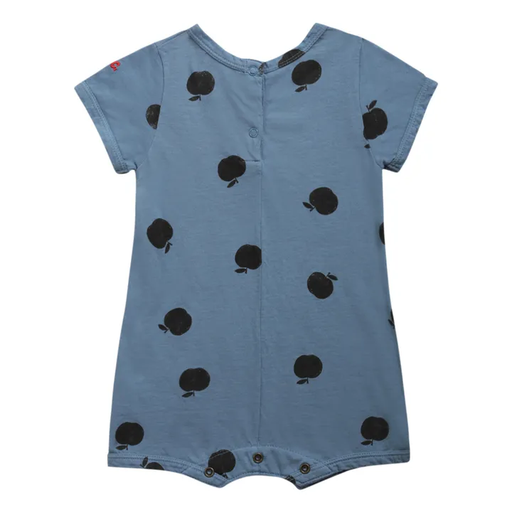Organic Cotton Apple Playsuit - Iconic Collection  | Blue- Product image n°4
