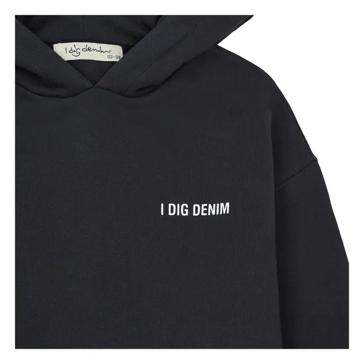 Suéter con capucha Morgan algodón orgánico | Negro- Imagen del producto n°1