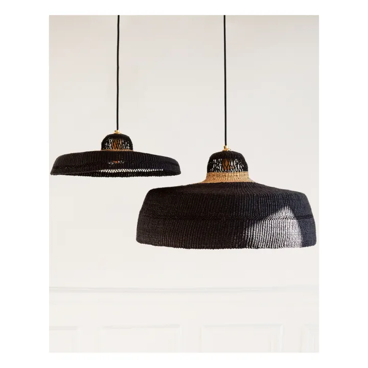 Suspension Hatter tissé à la main | Noir- Image produit n°1