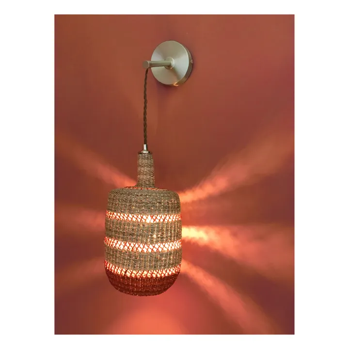 Lámpara linterna de pared tejida a mano | Rojo Bermellón- Imagen del producto n°1