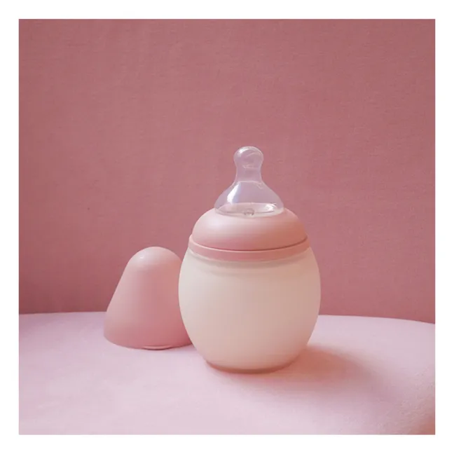 Fläschchen aus medizinischem Silikon und physiologischer Nuckel | Blush