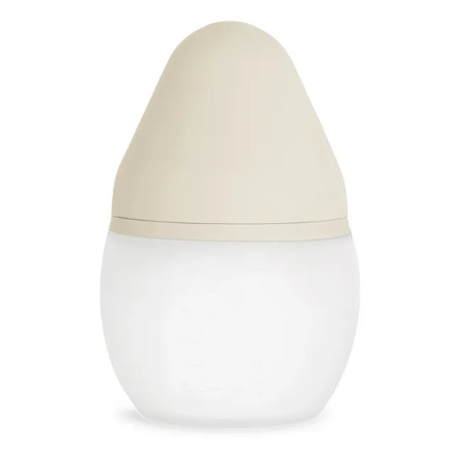 Fläschchen aus medizinischem Silikon und physiologischer Nuckel | Beige