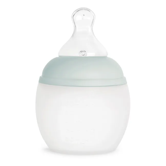 Fläschchen aus medizinischem Silikon und physiologischer Nuckel | Mintgrün