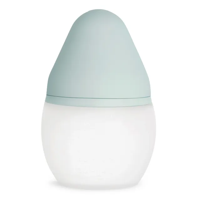 Fläschchen aus medizinischem Silikon und physiologischer Nuckel | Mintgrün