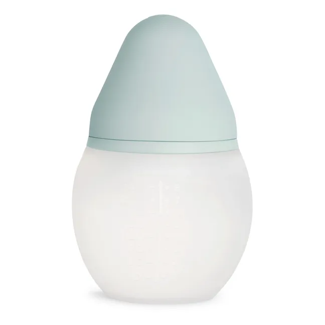 Fläschchen aus medizinischem Silikon und physiologischer Nuckel | Mintgrün