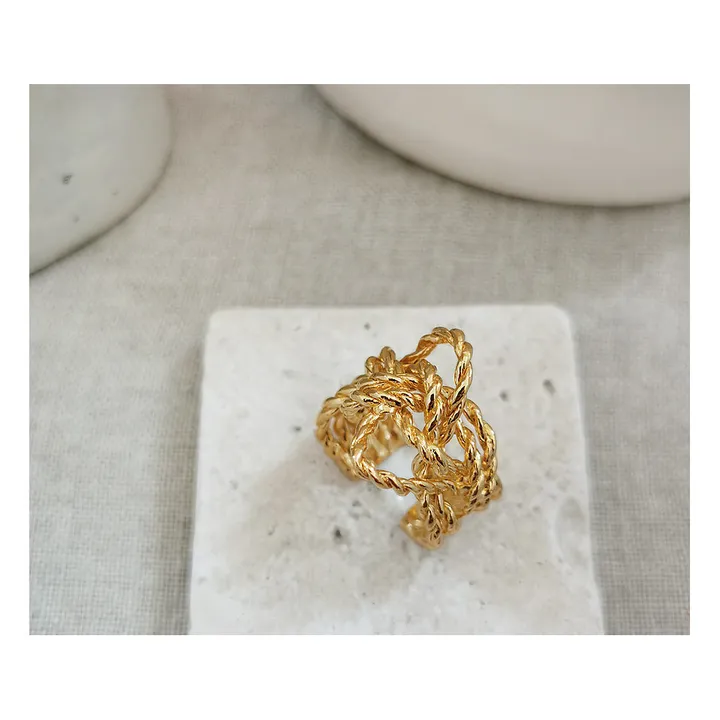 Verstellbarer Ring Pena | Gold- Produktbild Nr. 1