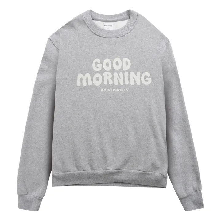 T-Shirt Bio-Baumwolle Good Morning - Erwachsenenkollektion  | Grau Meliert- Produktbild Nr. 0
