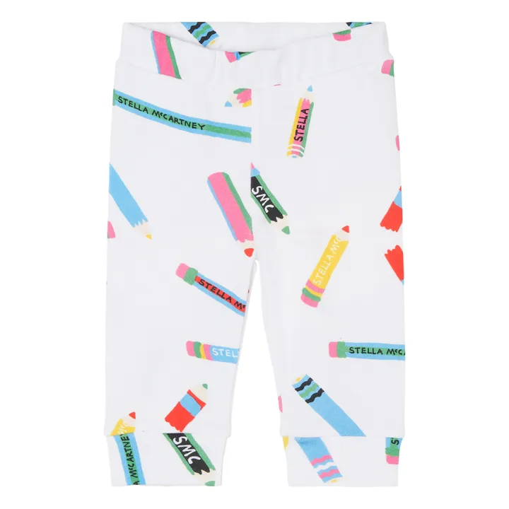 Legging Coton Bio Crayons | Blanc- Image produit n°0