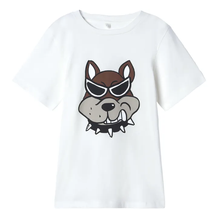 Dog Organic Cotton T-shirt | White- Product image n°0