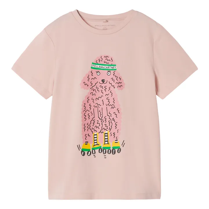 Dog Organic Cotton T-shirt | Pink- Product image n°0