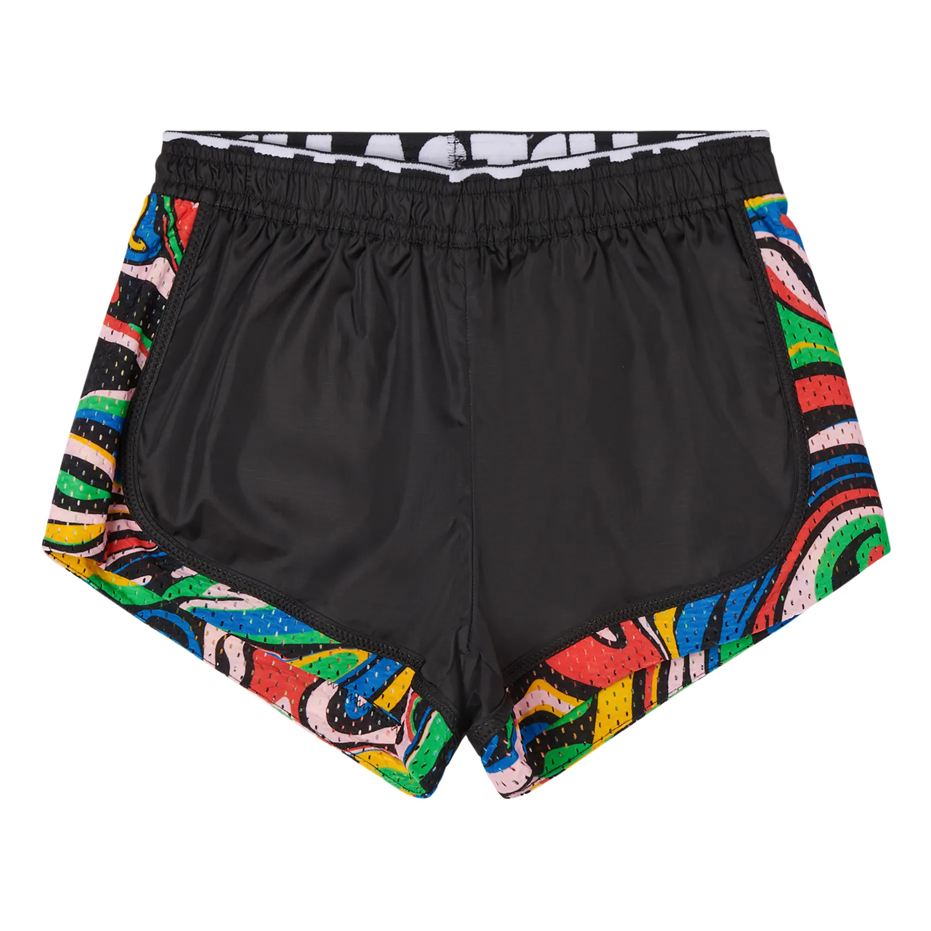 Stella Mccartney Kids Black Recycled Polyester Shorts - Active Wear Collection