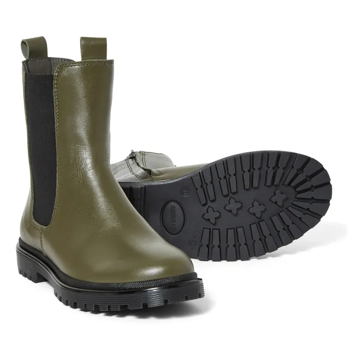 Chelsea Boots Montantes Semelle Funky | Vert olive- Image produit n°2