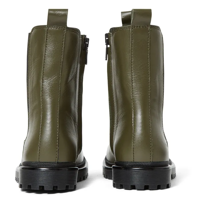 Chelsea Boots Montantes Semelle Funky | Vert olive- Image produit n°4