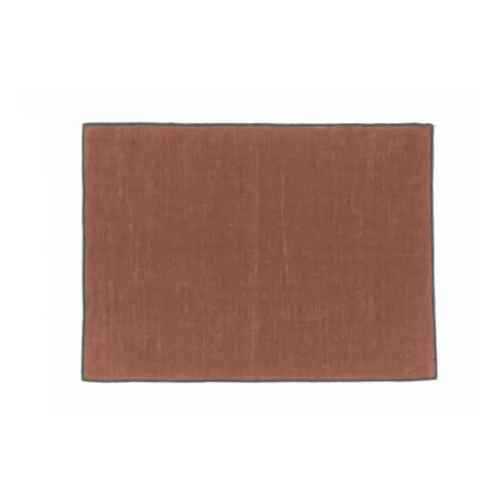 Tovaglietta in lino rivestito Borgo | Rosso mattone- Immagine del prodotto n°0