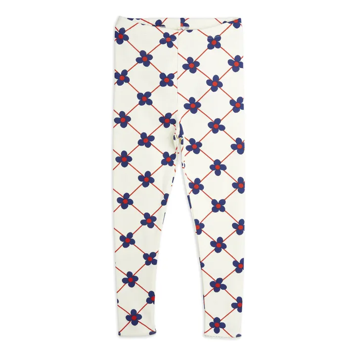 Organic Cotton Floral Leggings  | Off white- Product image n°0