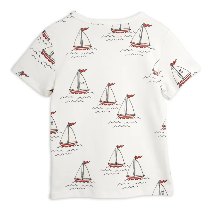 Camiseta de algodón orgánico Barcos | Blanco- Imagen del producto n°2
