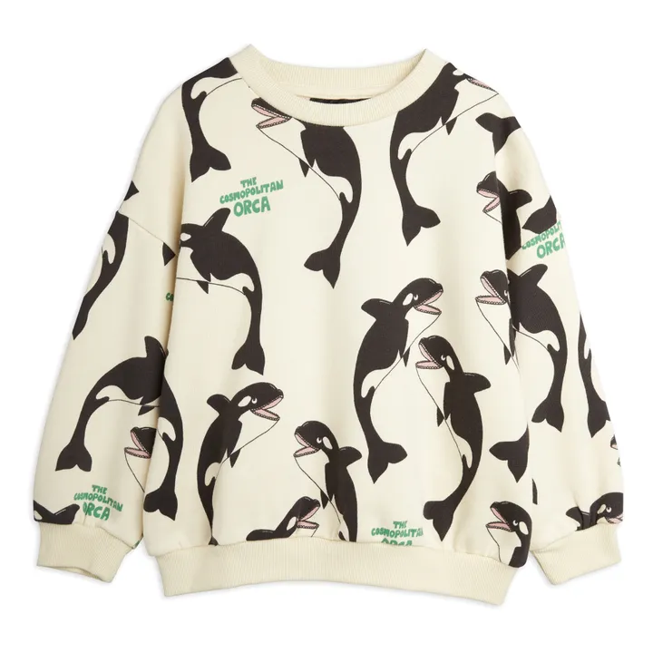 Organic Cotton Orcas All Over Sweatshirt  | Off white- Product image n°0