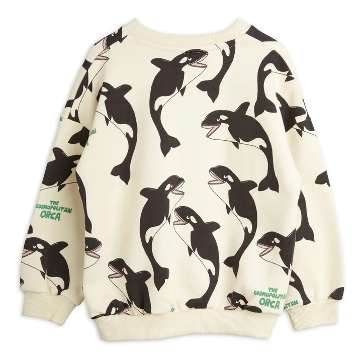 Organic Cotton Orcas All Over Sweatshirt  | Off white- Product image n°1