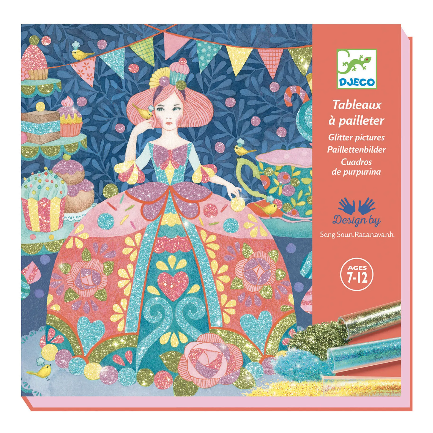 Djeco Girls Multicoloured Daydream Glitter Picture Activity