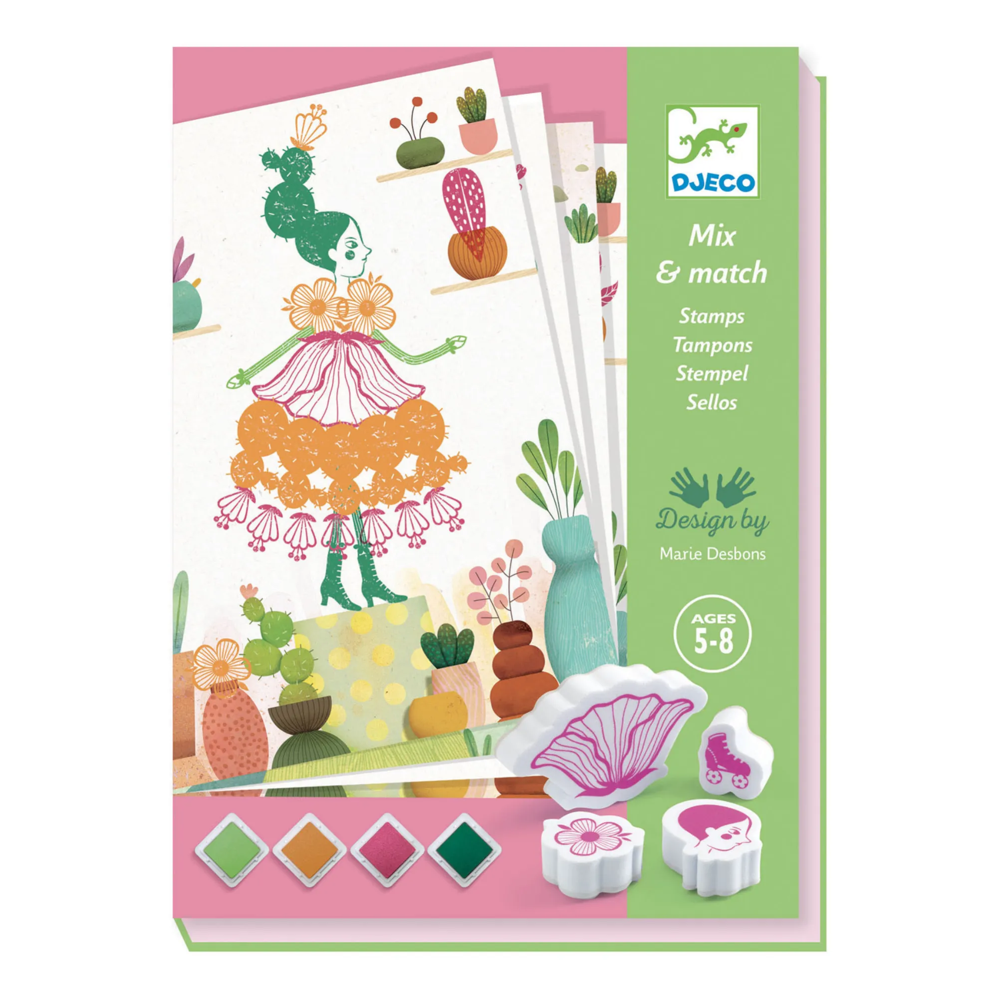 Djeco Girls Multicoloured Flower Stamp Activity