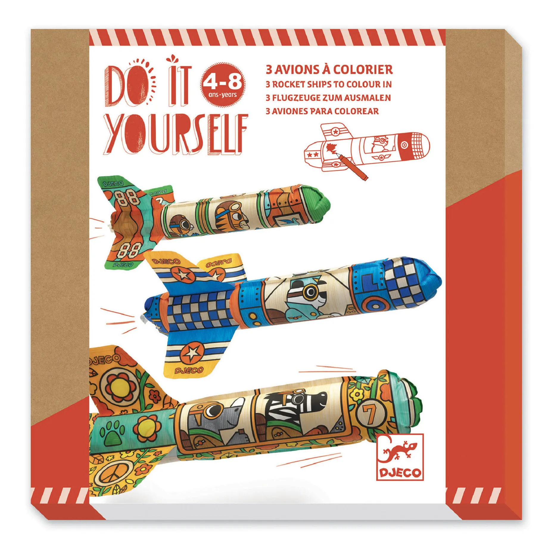 Djeco Multicoloured Diy Sky Colouring Activity