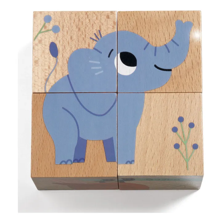 Puzzle Holzwürfel Wild & Co- Produktbild Nr. 1