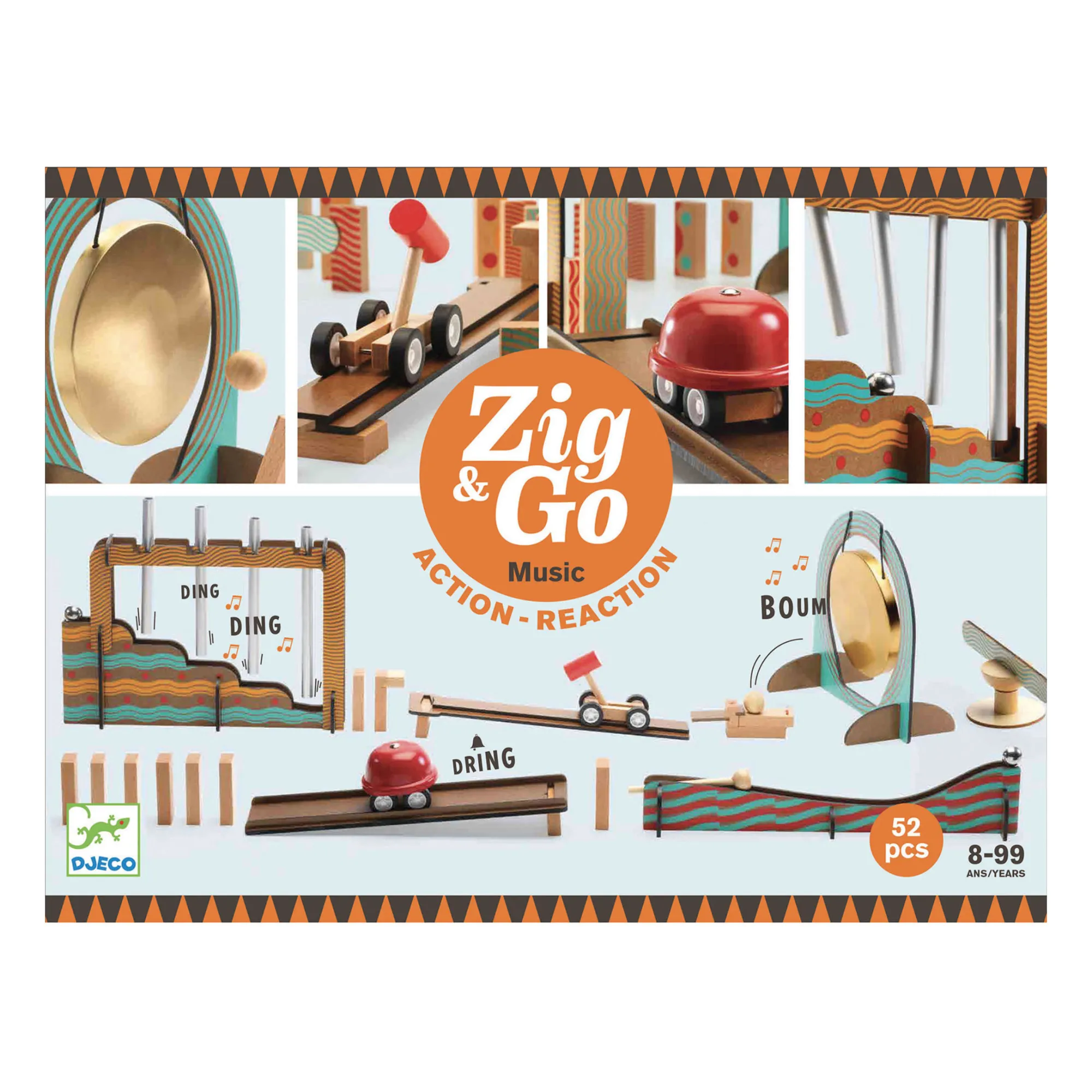 Djeco Multicoloured Zig & Go Music - 52 Pieces