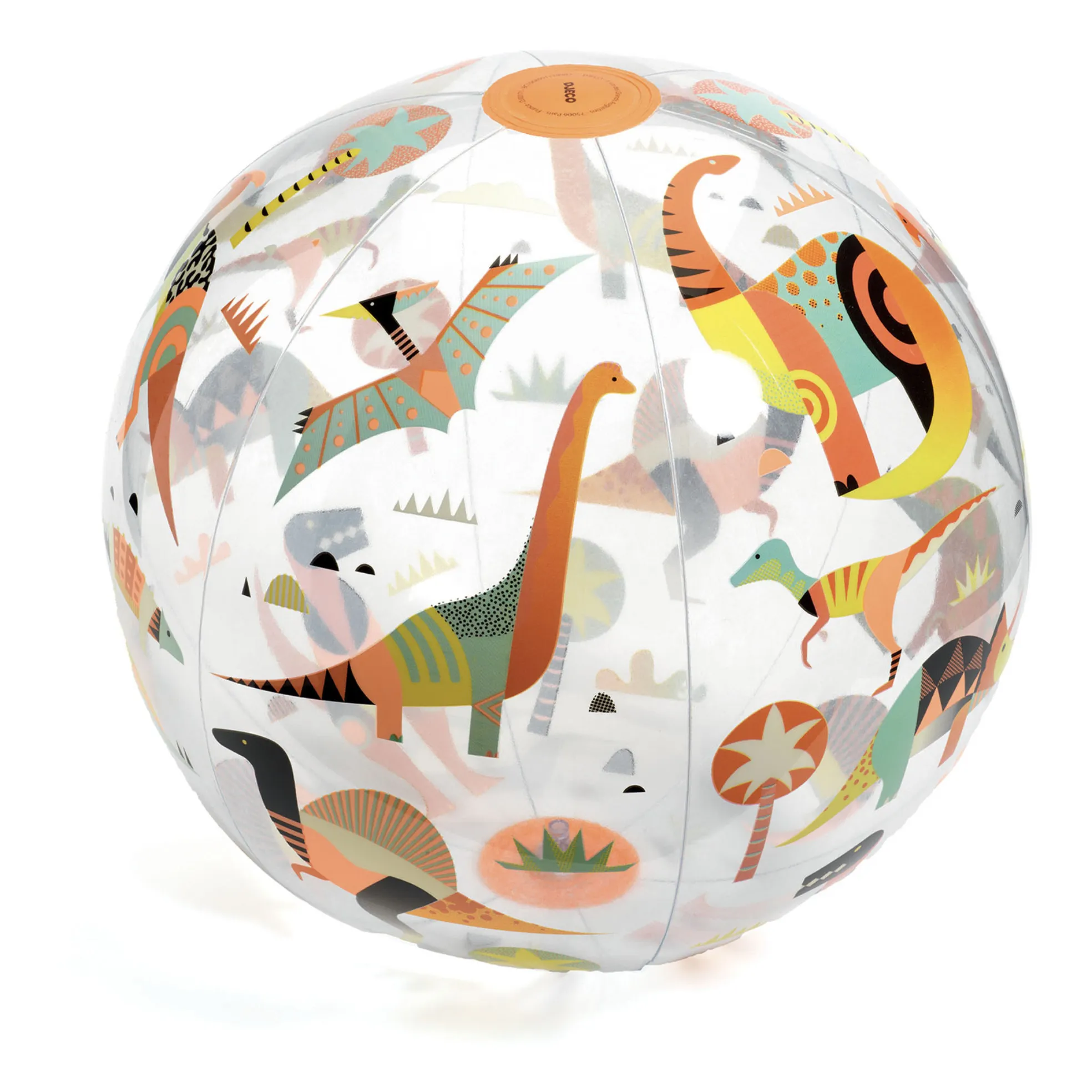 Djeco Multicoloured Dino Inflatable Ball