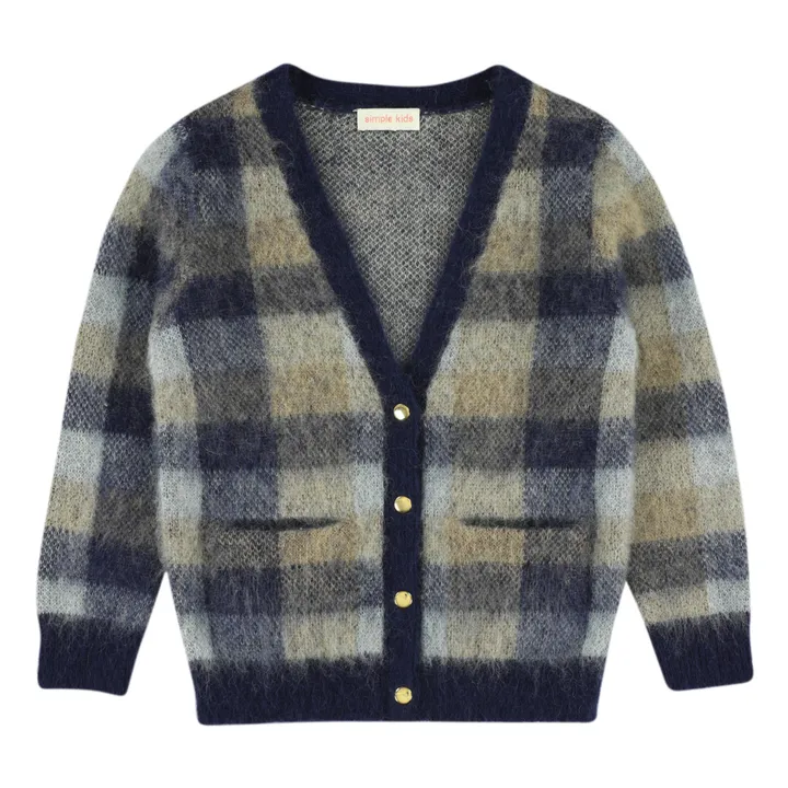 Brazil Checked Cardigan | Blue- Product image n°0