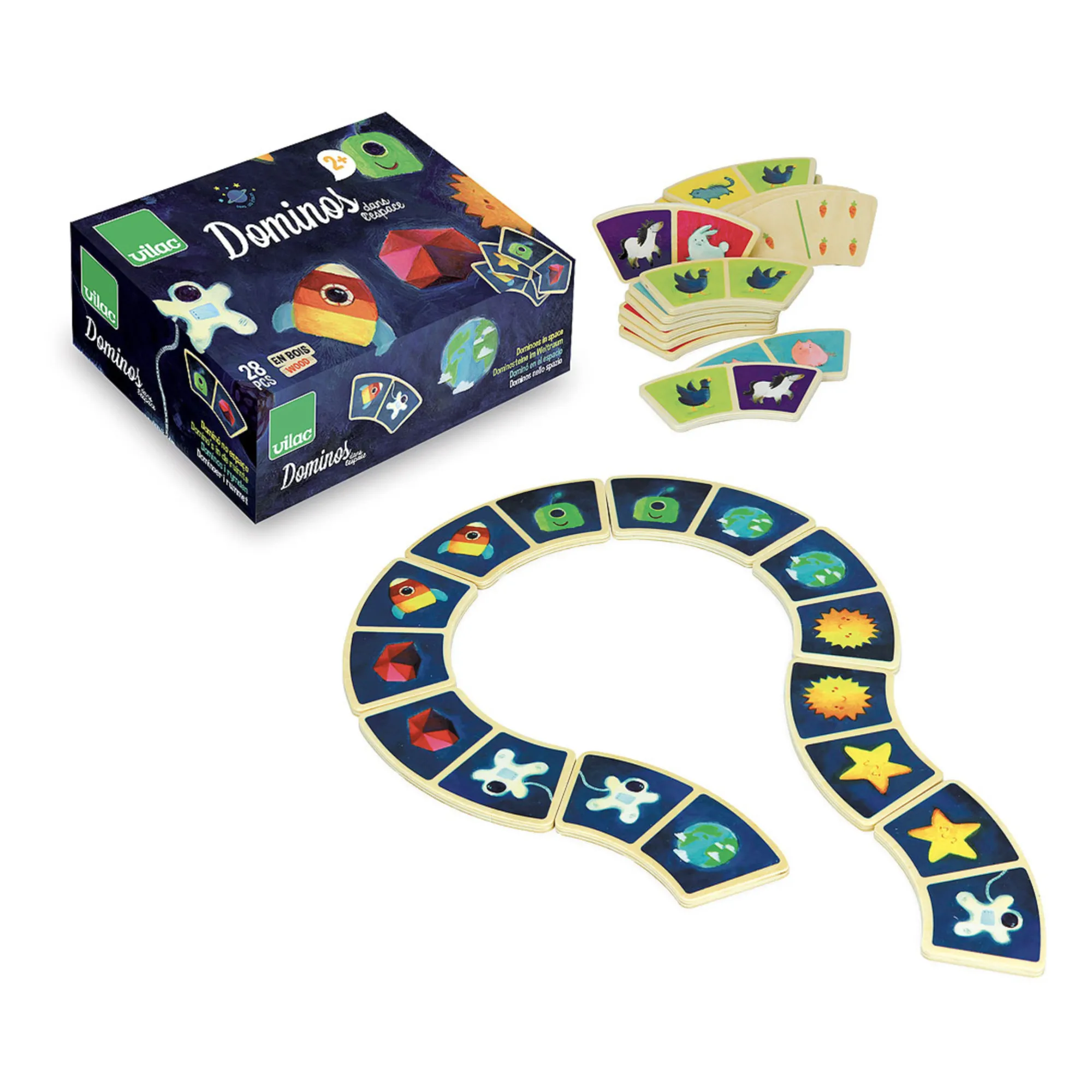 Vilac Multicoloured Outer Space Dominos