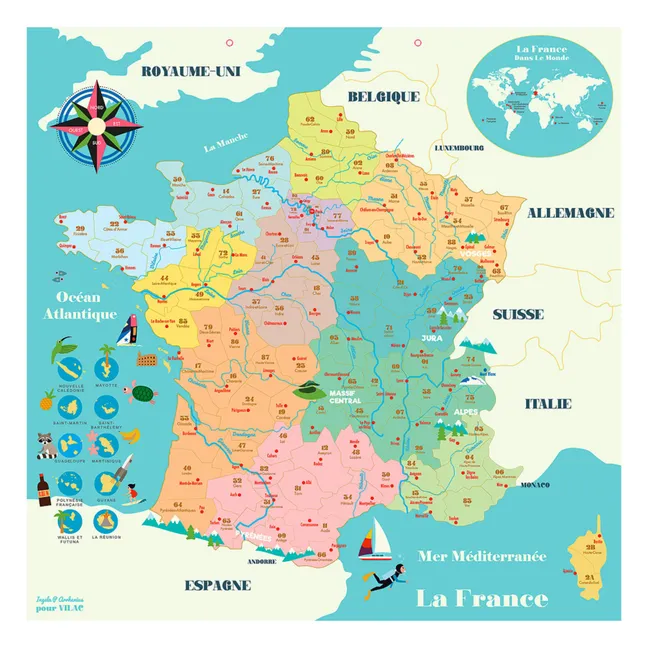 Carte de France magnétique - Ingela P.Arrhenius