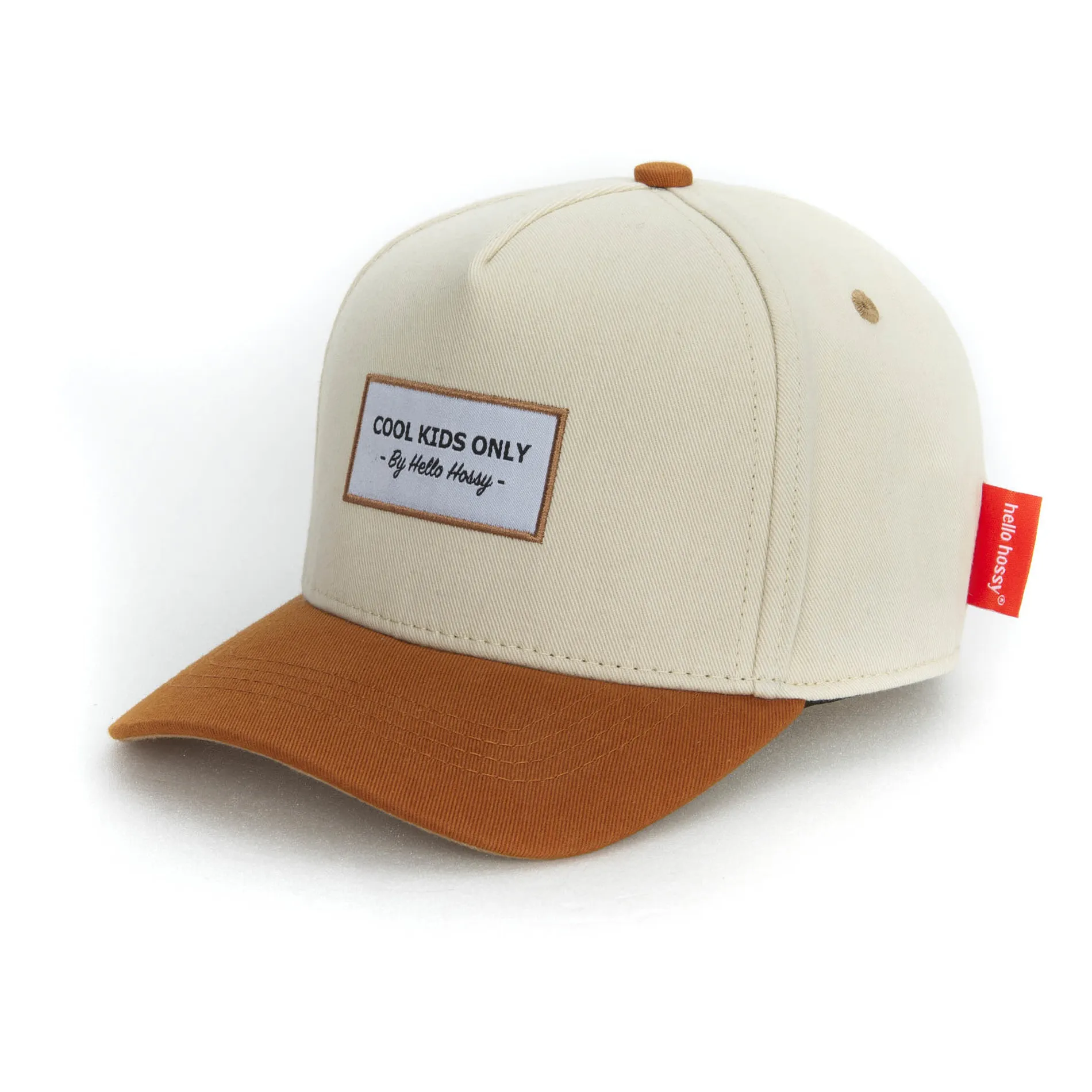 Hello Hossy Unisex Beige Organic Cotton Cap